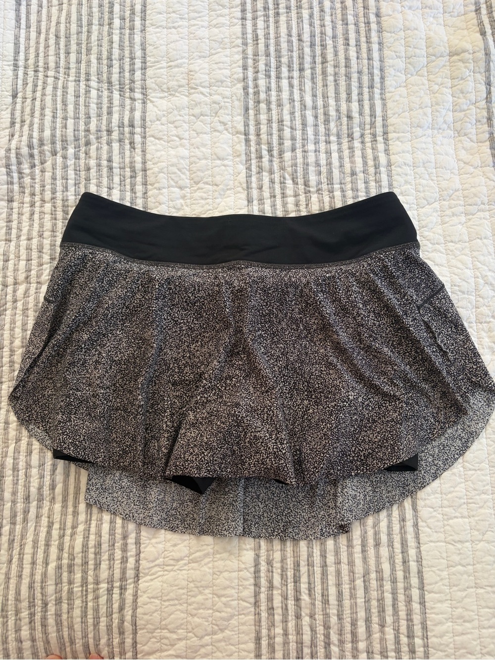 lululemon athletica Black and White Speckled Athletic Skirt